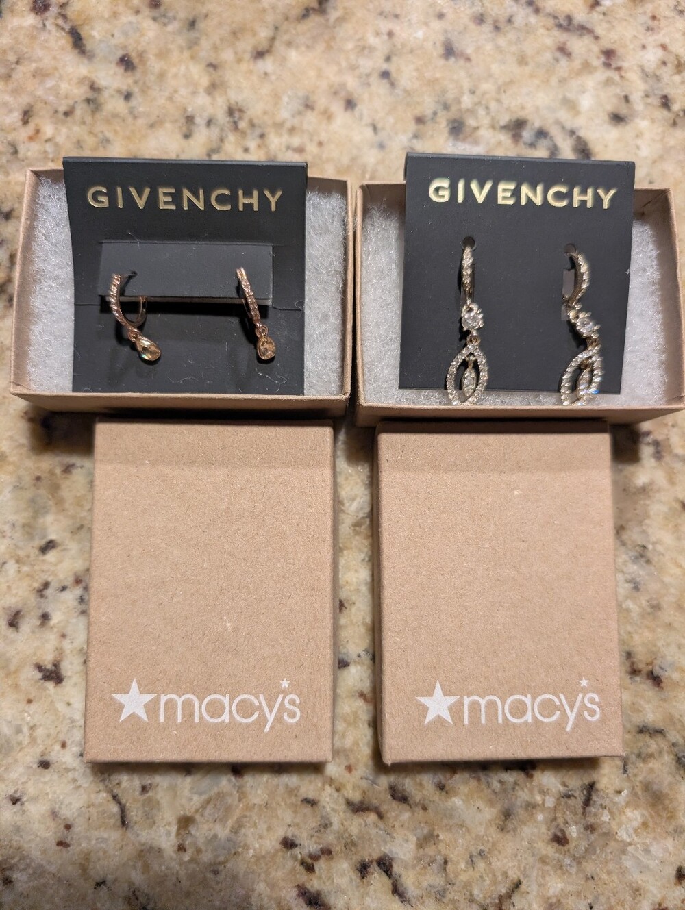 Givenchy 2 Pairs NWT Earrings Macys